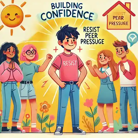 How can I build confidence to resist peer pressure - A teenager building confidence to resist peer pressure