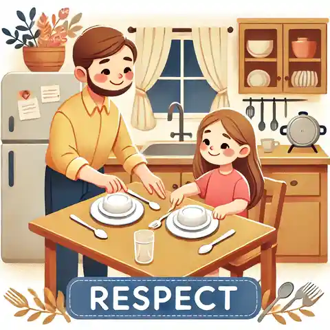 How to Teach a Child Respect and Discipline - setting a table together